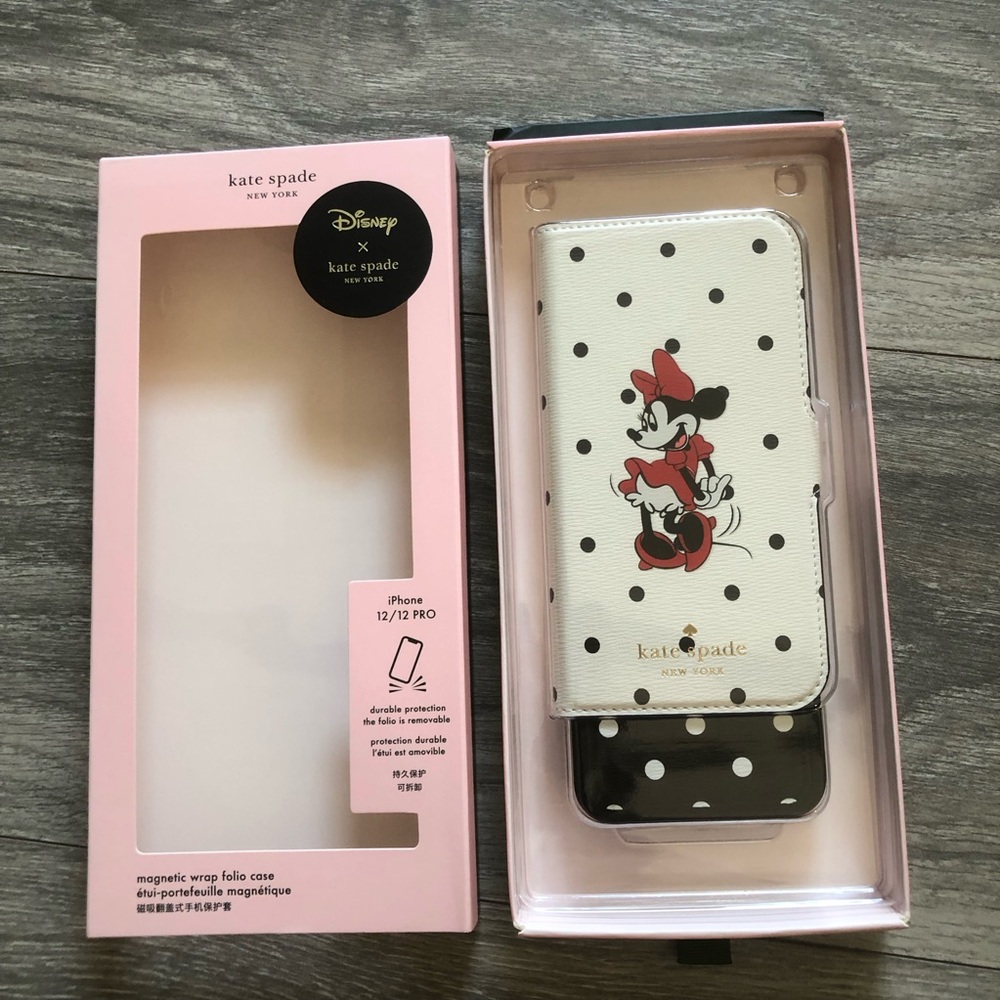 Disney x Kate Spade New York Minnie Mouse Magnetic Folio Case iPhone 12/12 PRO